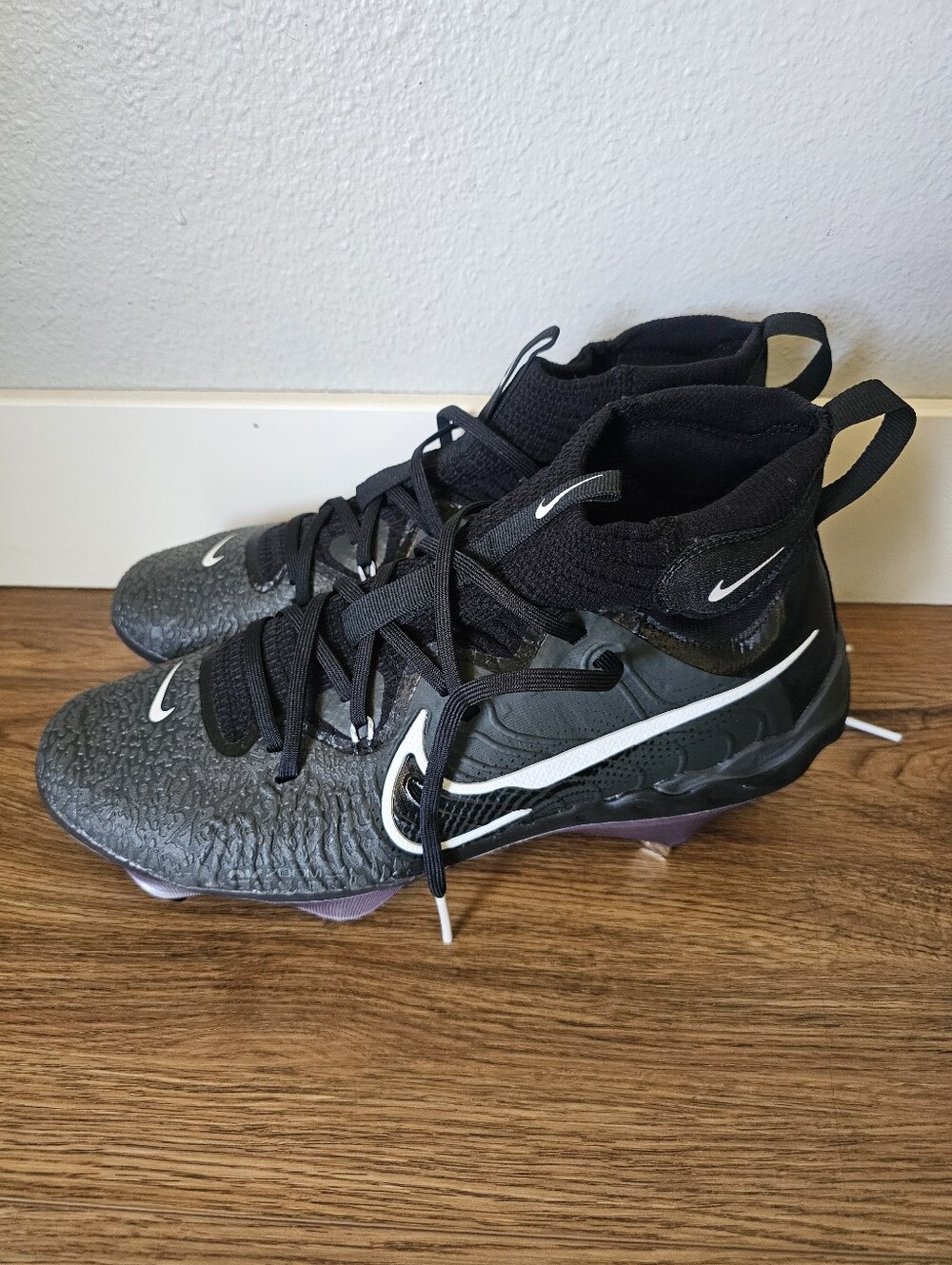 Nike Alpha Huarache NXT Metal Baseball Cleats Size 10.5 Men's Black DJ6517-010